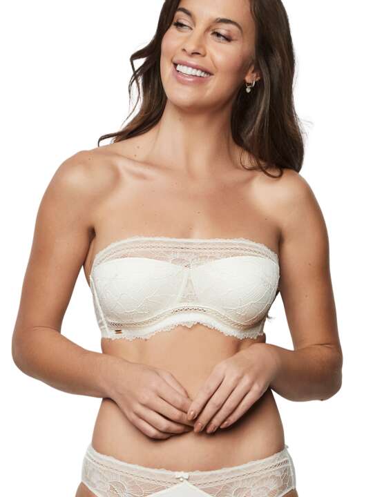31236SE Soutien-gorge bandeau bustier AGATHA MARIAGE Selmark Ivoire face