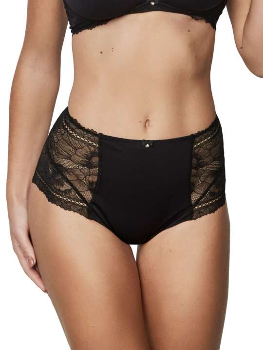 31290SE Slip gainant taille haute AGATHA Selmark Noir face
