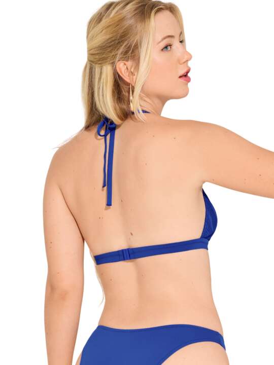 40851LI Haut maillot de bain triangle sans armatures SORRENTO Lisca Bleu face