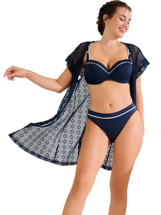 49603LI Caftan de plage SORRENTO Lisca Bleu face