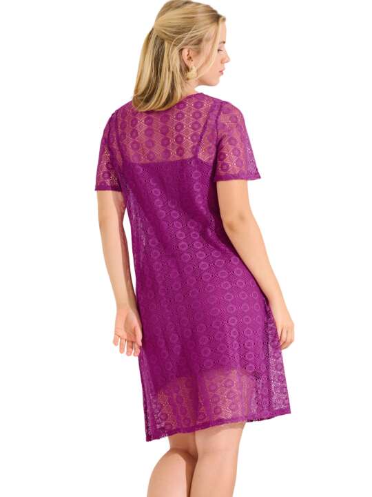 49604LI Robe estivale manches courtes SORRENTO Lisca Fuchsia face