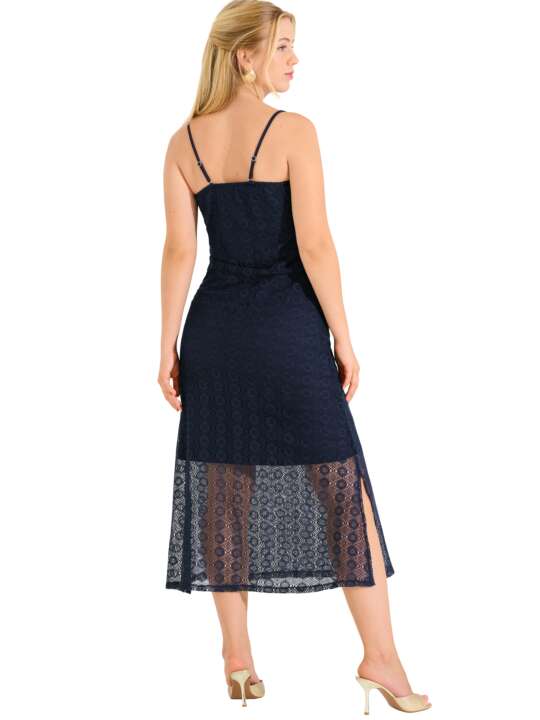 49605LI Robe longue estivale SORRENTO Lisca Bleu face