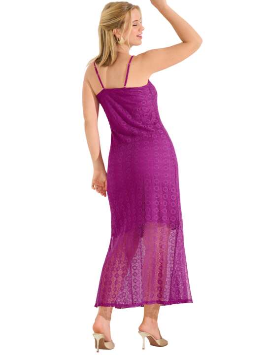 49605LI Robe longue estivale SORRENTO Lisca Fuchsia face