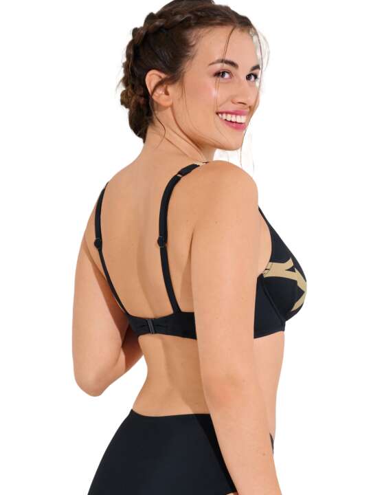 40819LI Haut maillot de bain armaturé VALENCIA Lisca Noir face