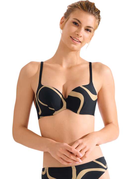 40820LI Haut maillot de bain préformé VALENCIA Lisca Noir face