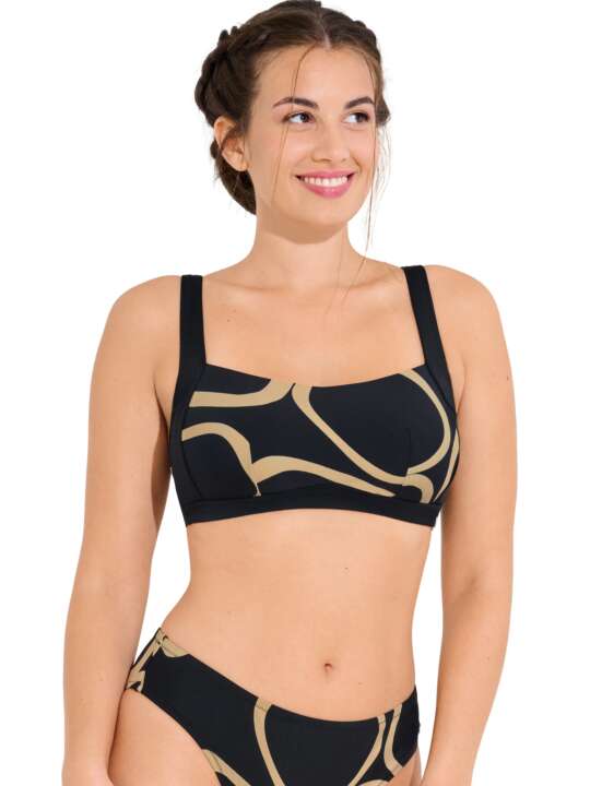 40822LI Haut maillot de bain sans armatures VALENCIA Lisca Noir face