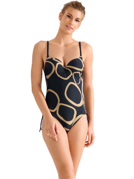 43563LI Maillot de bain une pièce préformé VALENCIA Lisca Noir face