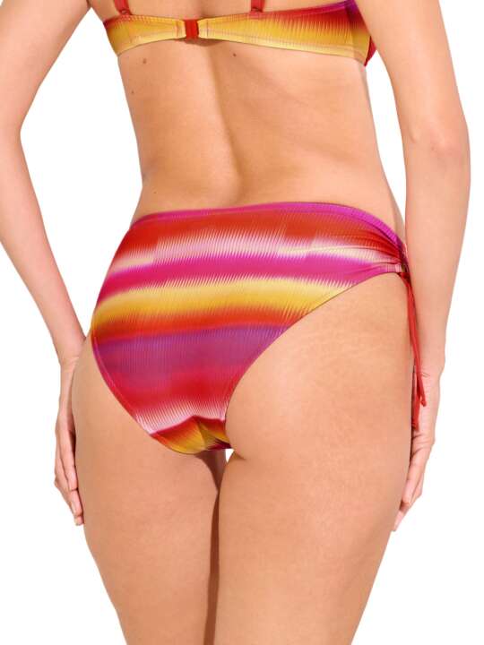 41729LI Bas maillot slip de bain côtés réglables OSAKA Lisca Rose face
