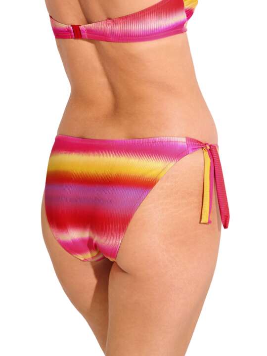 41730LI Bas maillot slip de bain à nouettes OSAKA Lisca Rose face