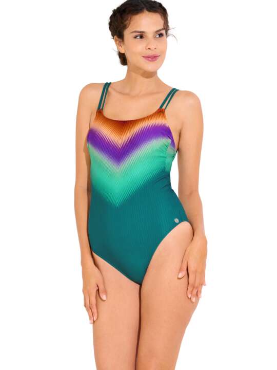 43577LI Maillot de bain une pièce armaturé OSAKA Lisca Vert face