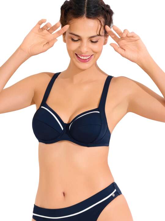 40812LI Haut maillot de bain armaturé UVITA Lisca Bleu face