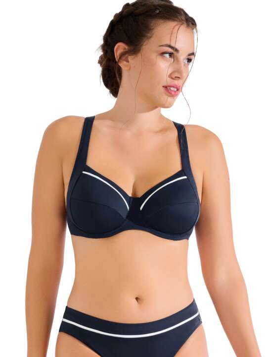 40813LI Haut maillot de bain armaturé UVITA Lisca Bleu face