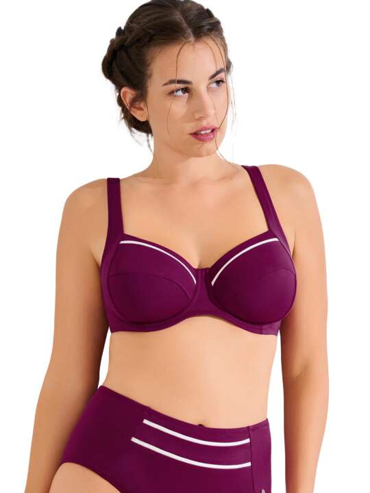 40813LI Haut maillot de bain armaturé UVITA Lisca Violet face