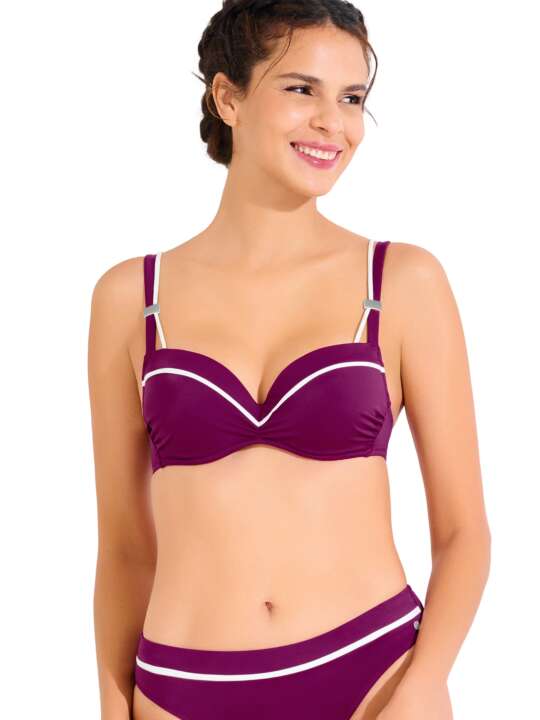 40814LI Haut maillot de bain préformé UVITA Lisca Violet face