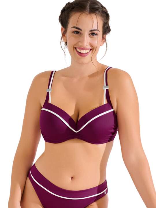 40815LI Haut maillot de bain préformé UVITA Lisca Violet face