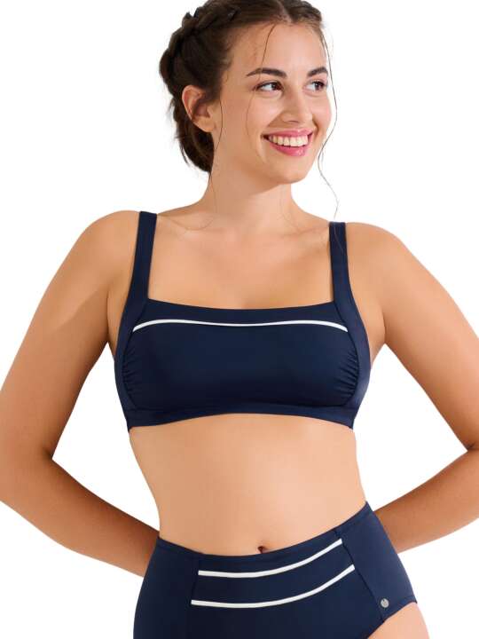40817LI Haut maillot de bain sans armatures UVITA Lisca Bleu face