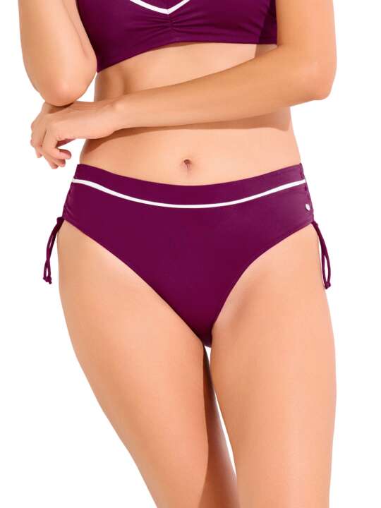41703LI Bas maillot slip de bain côtés réglables UVITA Lisca Violet face
