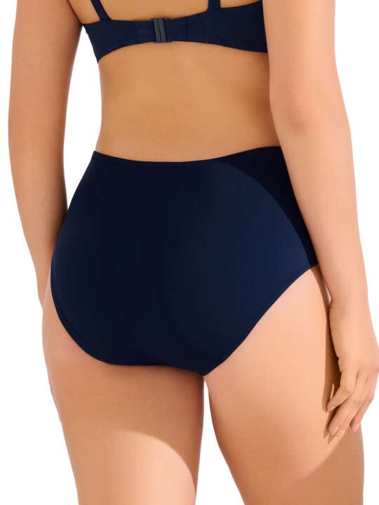 41704LI Bas maillot slip de bain taille haute amincissant UVITA Lisca Bleu face