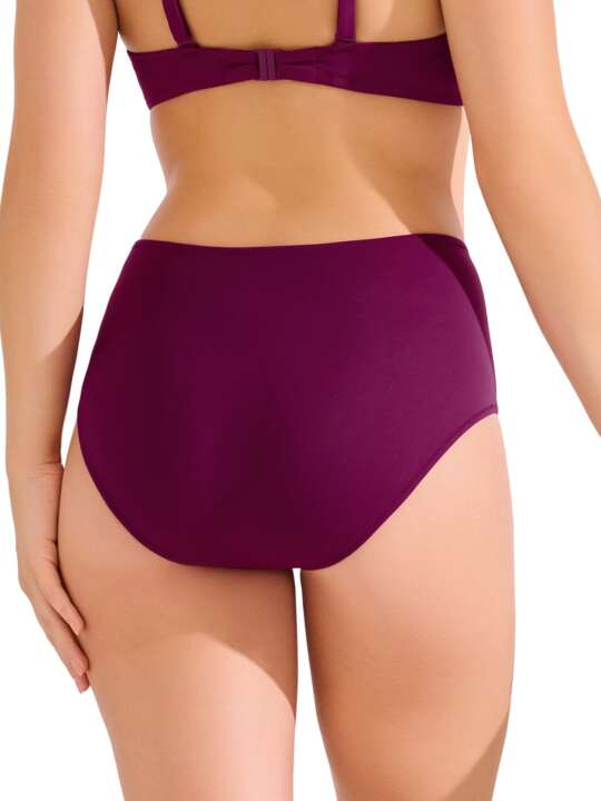 41704LI Bas maillot slip de bain taille haute amincissant UVITA Lisca Violet face
