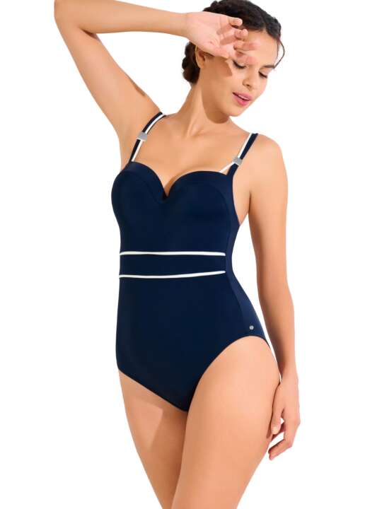 43569LI Maillot de bain une pièce préformé UVITA Lisca Bleu face