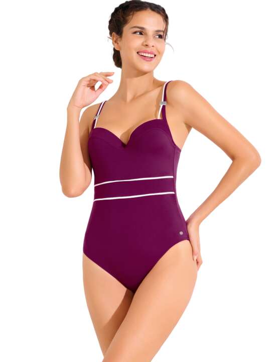 43569LI Maillot de bain une pièce préformé UVITA Lisca Violet face
