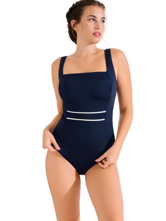 43570LI Maillot de bain une pièce sans armatures shapewear UVITA Lisca Bleu face