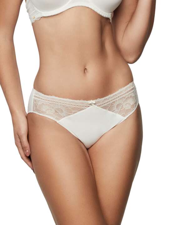 31202SE Slip AGATHA MARIAGE Selmark Ivoire face