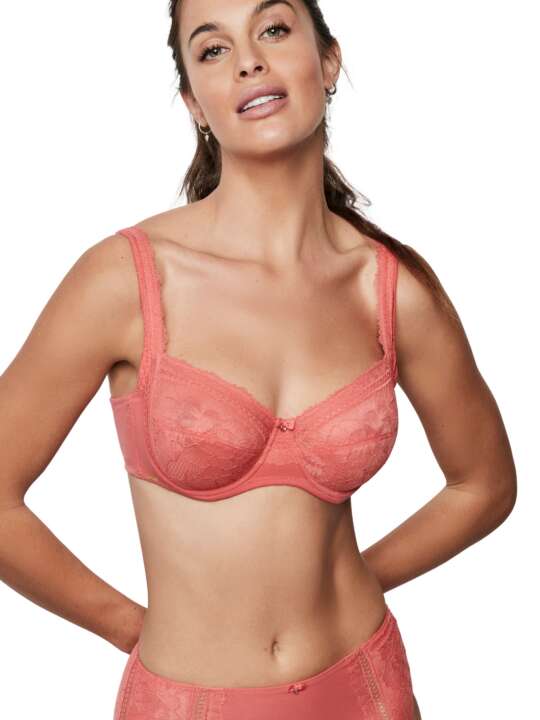 31212SE Underwired comfort push-up bra AGATHA Selmark Coral face
