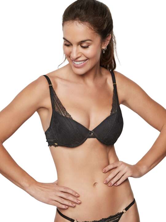 31213SE Soutien-gorge push-up AGATHA Selmark Noir face