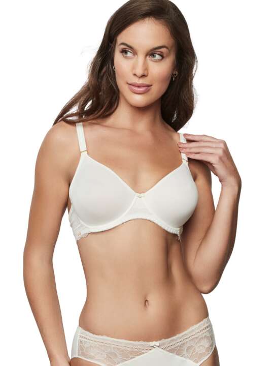 31221SE Soutien-gorge minimiseur armaturé AGATHA MARIAGE Selmark Ivoire face