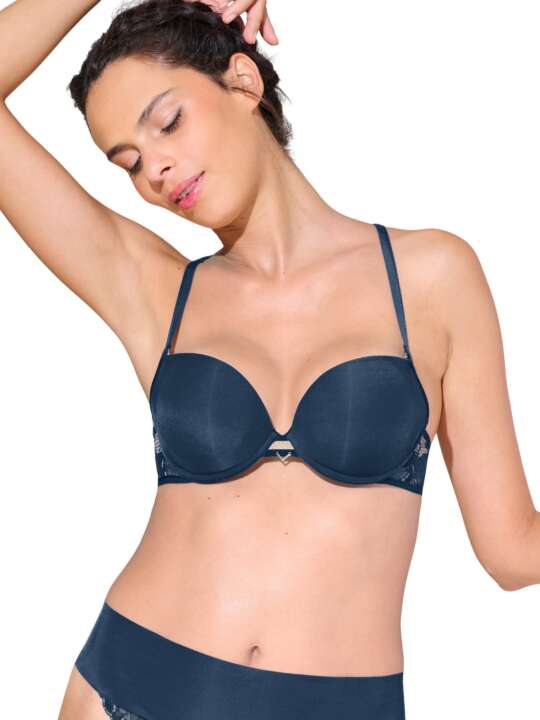 10383LI Soutien-gorge push-up multipositions CHARISMA Lisca Bleu face