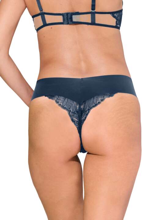 12376LI Brésilien échancré taille haute CHARISMA Lisca Bleu face