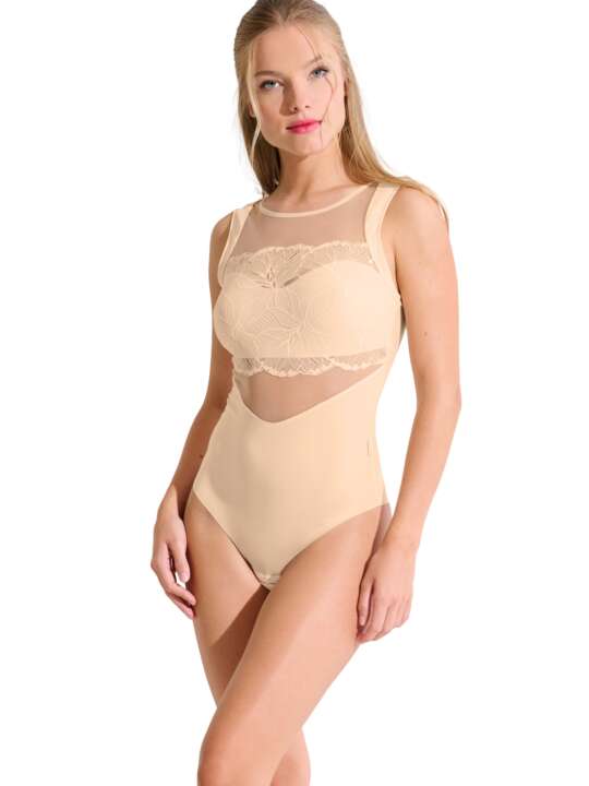 13121LI Body brésilien sans armatures CHARISMA Lisca Beige face