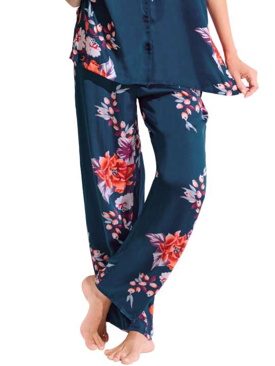 23449LI Bas pyjama pantalon AMARYLLIS Lisca Bleu face
