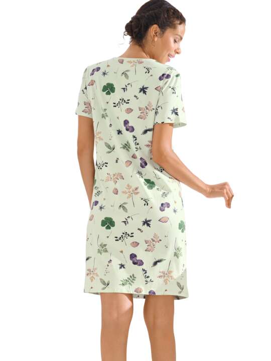 23460LI Short-sleeved nightdress POMPEYA Lisca Printed face
