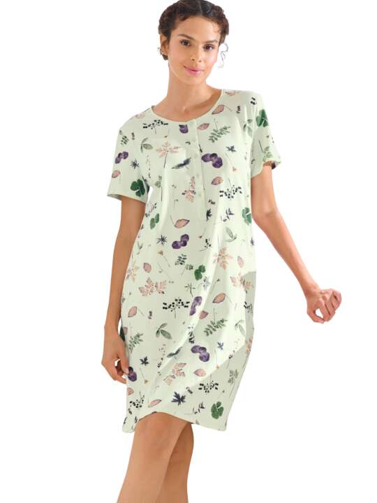 23460LI Short-sleeved nightdress POMPEYA Lisca Printed face