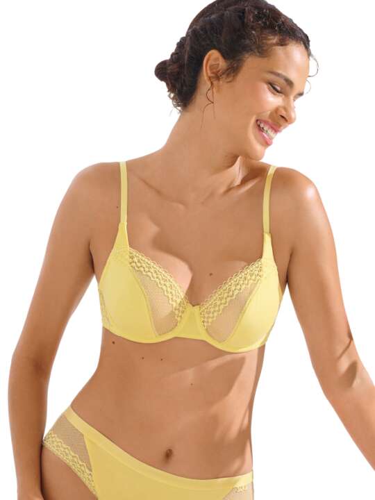 20400LI Soutien-gorge armaturé POMPEYA Lisca Jaune face