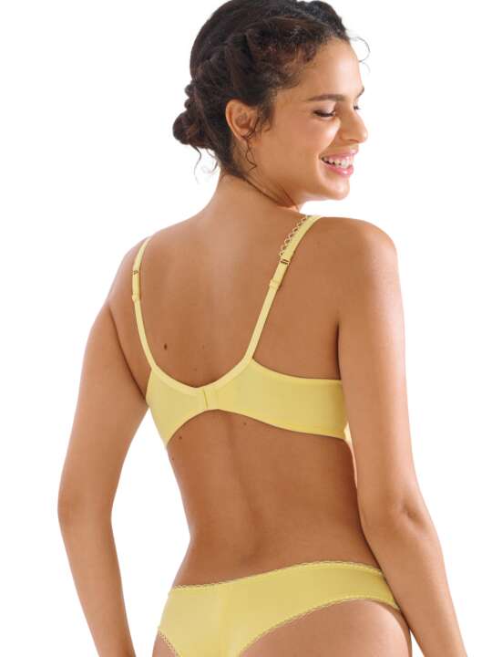 20402LI Soutien-gorge préformé sans armatures POMPEYA Lisca Jaune face