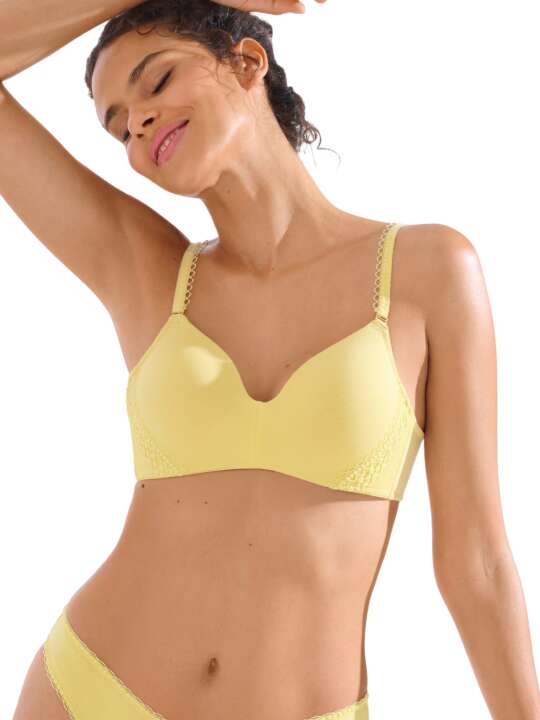 20402LI Soutien-gorge préformé sans armatures POMPEYA Lisca Jaune face