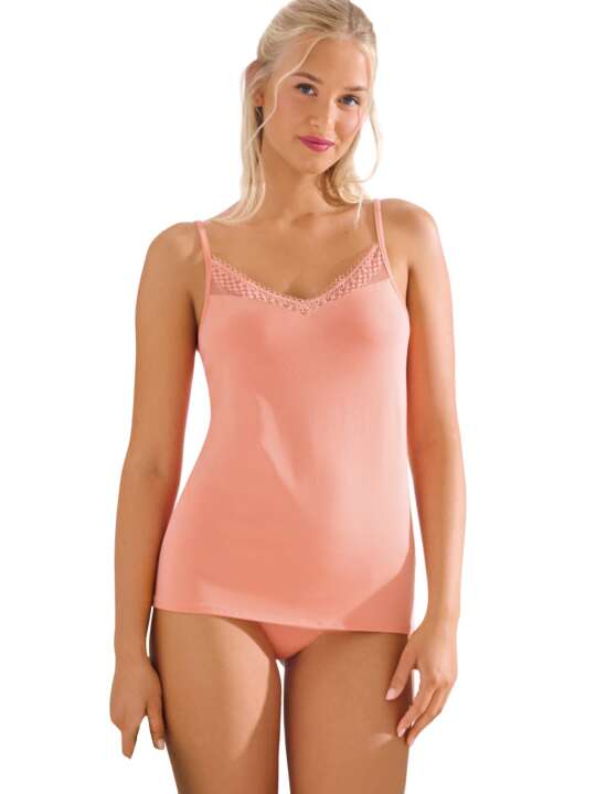 23457LI Top débardeur caraco POMPEYA Lisca Rose face