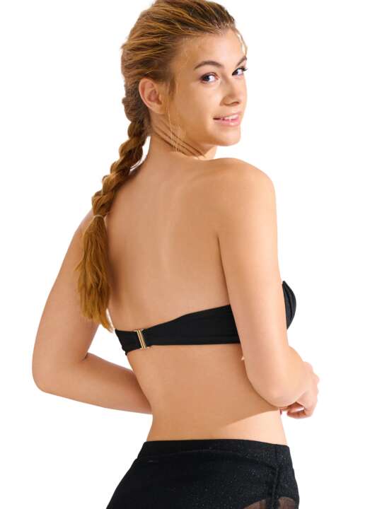 40835LI Haut maillot de bain bandeau balconnet préformé IMPERIA Lisca Noir face
