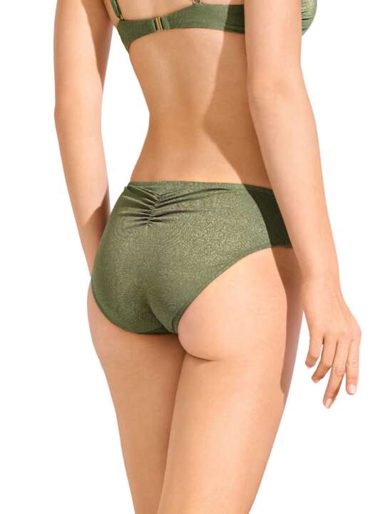 41717LI Bas maillot slip de bain taille haute IMPERIA Lisca Kaki face