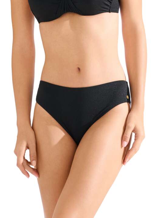 41717LI Bas maillot slip de bain taille haute IMPERIA Lisca Noir face