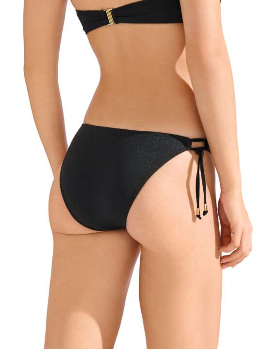 41718LI Bas maillot slip de bain à nouettes IMPERIA Lisca Noir face
