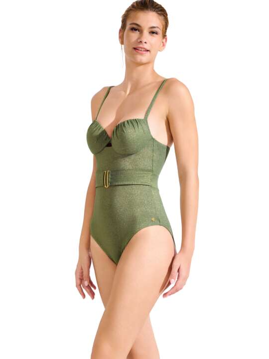 43573LI Maillot de bain une pièce préformé IMPERIA Lisca Kaki face
