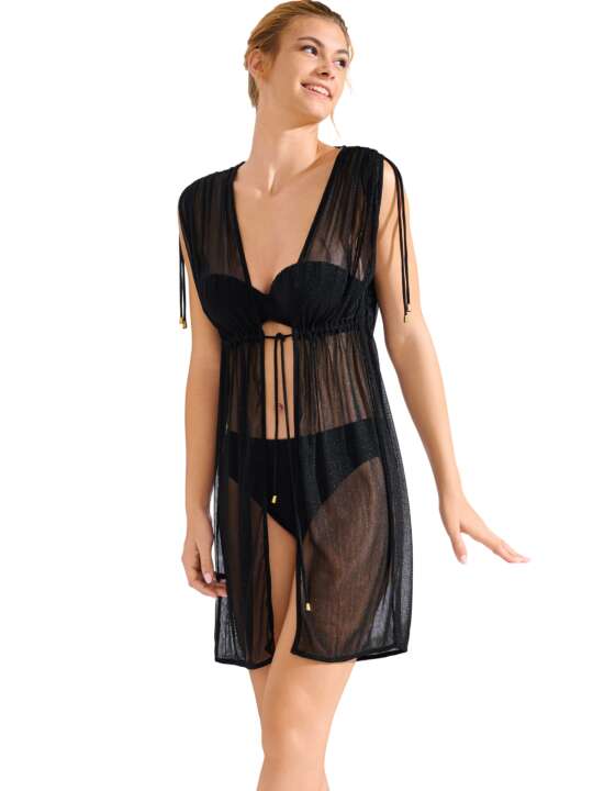 49578LI Caftan de plage IMPERIA Lisca Noir face