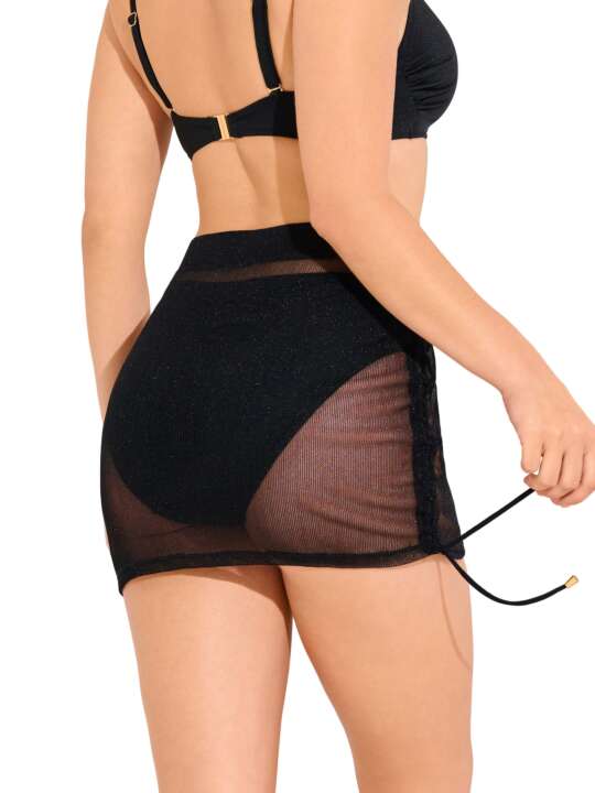 49581LI Jupe paréo de plage IMPERIA Lisca Noir face