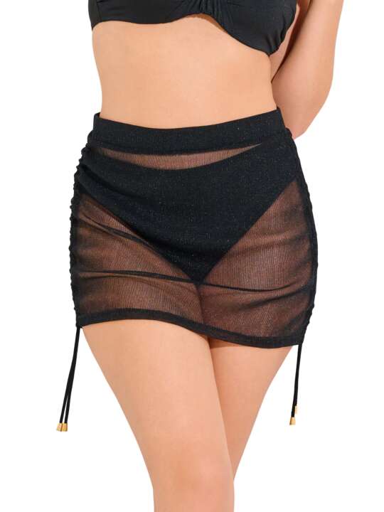 49581LI Jupe paréo de plage IMPERIA Lisca Noir face