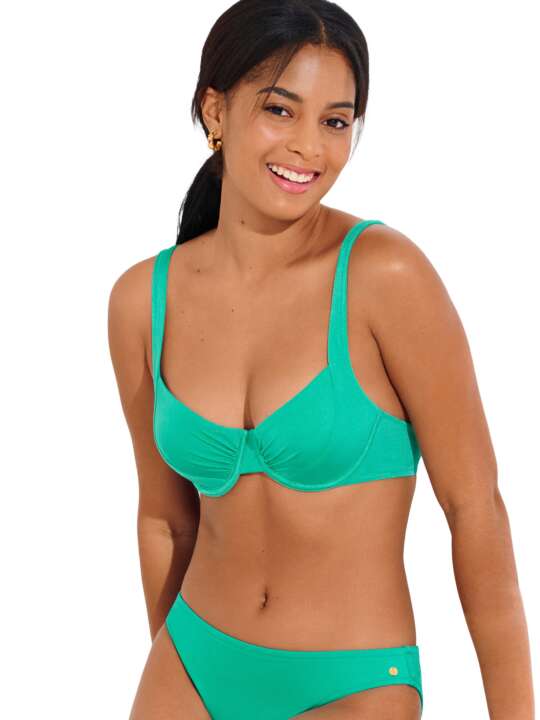 40807LI Haut maillot de bain armaturé KARPATHOS Lisca Cheek Vert face