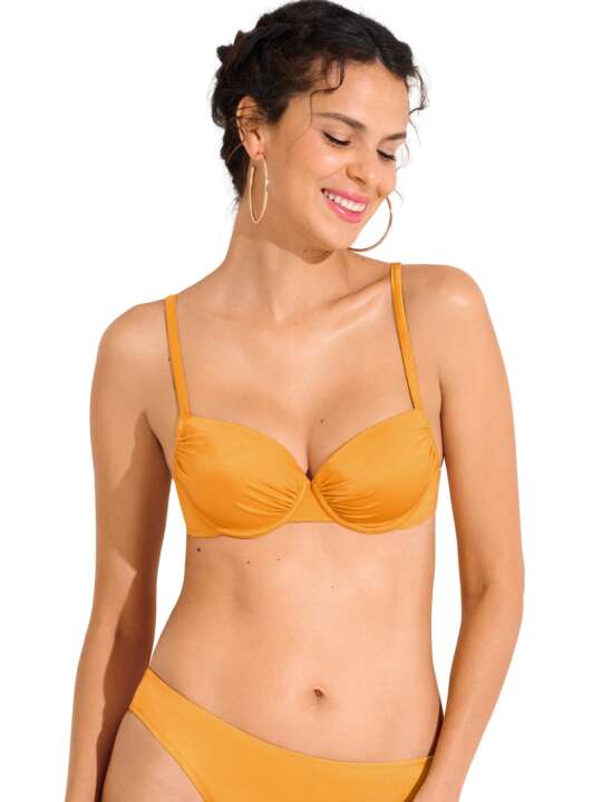 40808LI Haut maillot de bain préformé KARPATHOS Lisca Cheek Jaune face